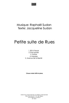 Petite suite de Rues (partition direction) – Raphaël Sudan